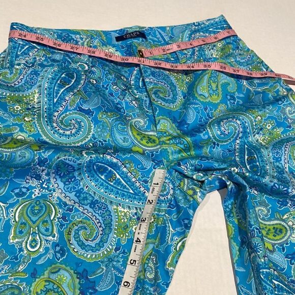 Bright paisley print capris by chaps size 4 - Picture 7 of 8